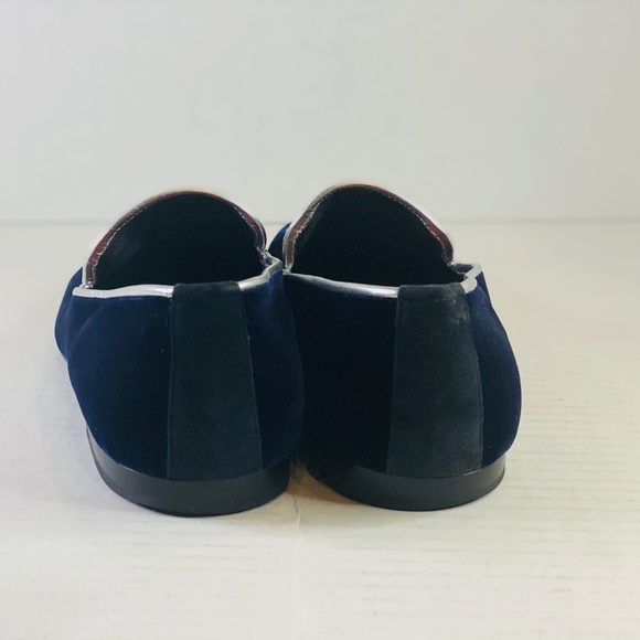 NAVY BLUE VELVET MENS LOAFER W/MONEY SIGN SIZE 10